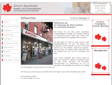 Tablet Screenshot of ahorn-apotheke.com